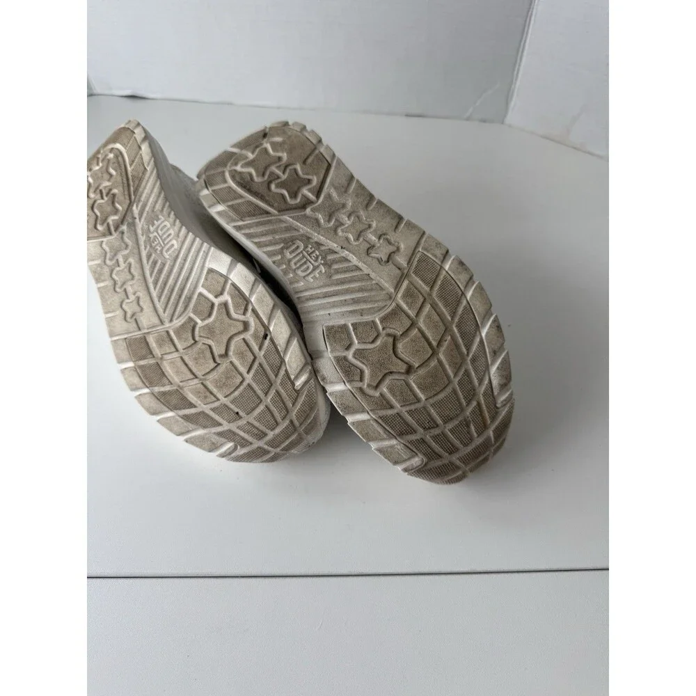 Hey Dude Women's Sirocco Crochet Mesh Loafers White Gold Women 8